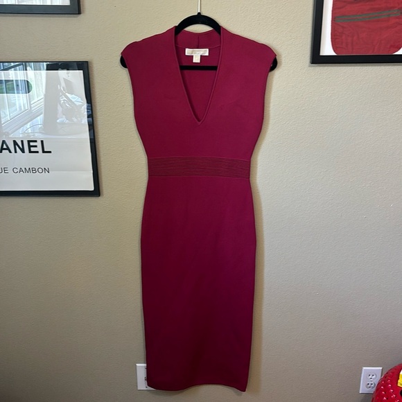 Maroon/Plum long body-con dress - Picture 1 of 7